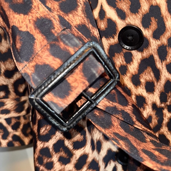 BCBG Max Azria Animal Print Trench Coat Leopard NWT XL - Picture 10 of 13